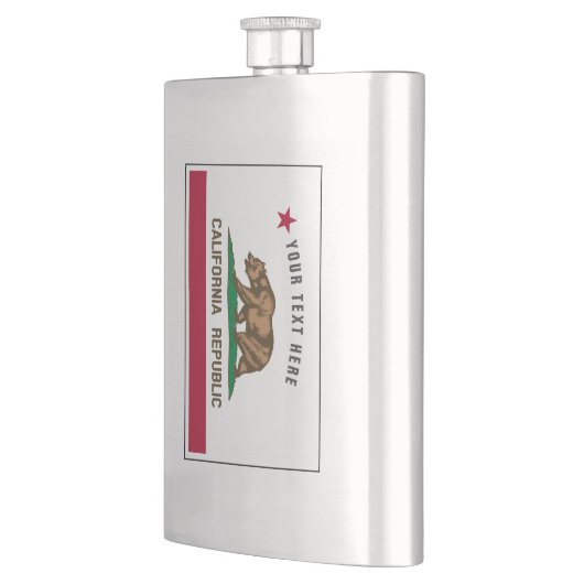 California State flag custom drink flask Flachmann (Links)