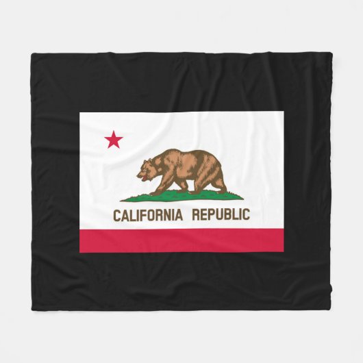 California State Flag Design Fleecedecke (Vorderseite (Horizontal))