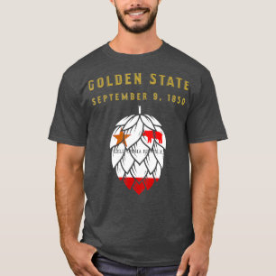 California State Flag Golden Staat Craft Biere T-Shirt