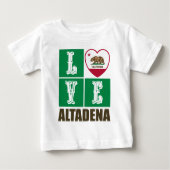 California State Flag Heart Altadena Baby T-shirt (Vorderseite)