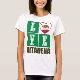 California State Flag Heart Altadena T-Shirt