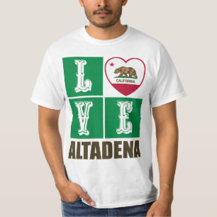 California State Flag Heart Altadena T-Shirt