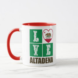 California State Flag Heart Altadena Tasse