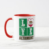 California State Flag Heart Altamont Tasse (Links)
