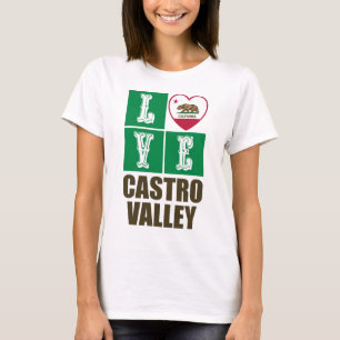 California State Flag Heart Castro Valley T-Shirt