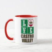 California State Flag Heart Castro Valley Tasse (Links)