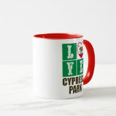 California State Flag Heart Cypress Park Tasse (VorderseiteRechts)