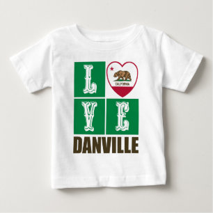 California State Flag Heart Danville Baby T-shirt