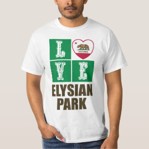 California State Flag Heart Elysian Park T-Shirt