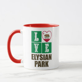 California State Flag Heart Elysian Park Tasse