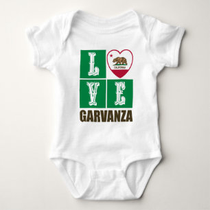 California State Flag Heart Garvanza Baby Strampler