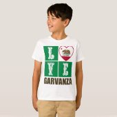 California State Flag Heart Garvanza T-Shirt (Vorne ganz)