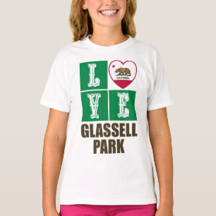 California State Flag Heart Glassell Park T-Shirt