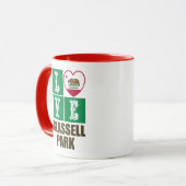 California State Flag Heart Glassell Park Tasse (Vorderseite Links)