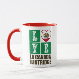 California State Flag Heart La Canada Flintridge Tasse