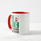 California State Flag Heart La Canada Flintridge Tasse (Vorderseite Links)
