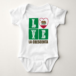 California State Flag Heart La Crescenta Baby Strampler