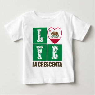 California State Flag Heart La Crescenta Baby T-shirt