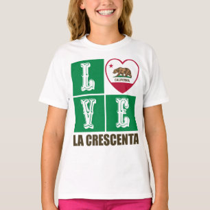 California State Flag Heart La Crescenta T-Shirt