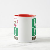 California State Flag Heart Livermore Tasse (Zentrum)