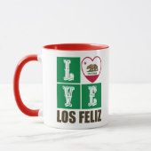 California State Flag Heart Los Feliz Tasse (Links)