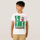 California State Flag Heart Pleasanton T-Shirt (Vorne ganz)