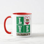 California State Flag Heart Sacramento Tasse (Links)