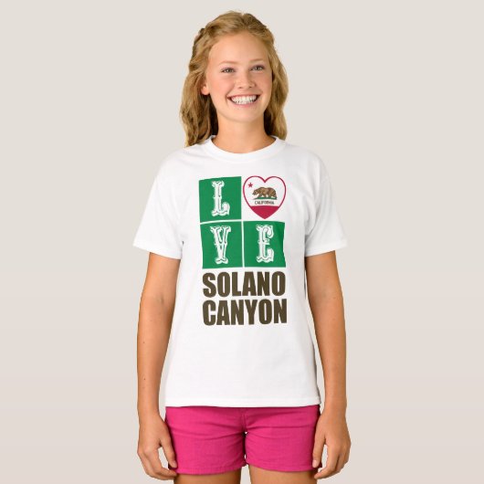 California State Flag Heart Solano Canyon T-Shirt (Vorne ganz)