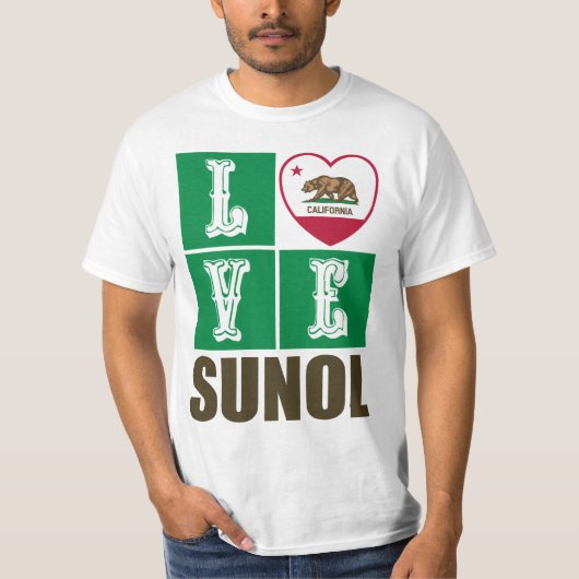 California State Flag Heart Sunol T-Shirt (Vorderseite)