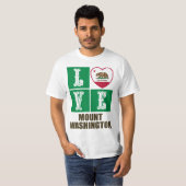 California State Flag Herz Liebe Mount Washington T-Shirt (Vorne ganz)