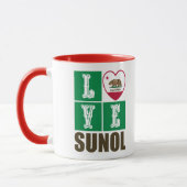 California State Flag Herz Liebe Sunol Tasse (Links)