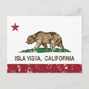 California State Flag Isla Vista Postkarte