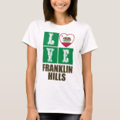 California State Flag Liebe Franklin Hills T-Shirt (Vorderseite)