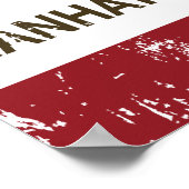 California State Flag Manhattan Beach Poster (Ecke)