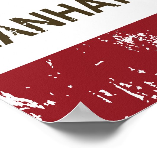 California State Flag Manhattan Beach Poster (Ecke)