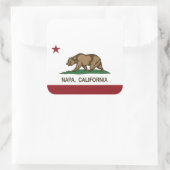 California State Flag Napa Quadratischer Aufkleber (Tasche)