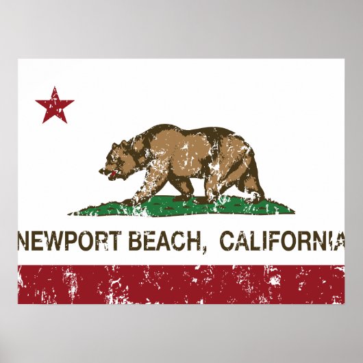 California State Flag Newport Beach Poster (Vorne)