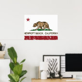California State Flag Newport Beach Poster (Heimbüro)