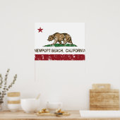California State Flag Newport Beach Poster (Küche)