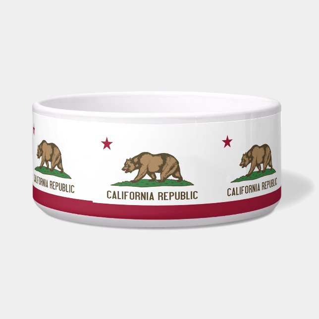 California State Flag Pet Bowl Napf (Links)