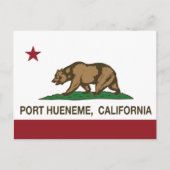 California State Flag Port Hueneme Postkarte (Vorderseite)