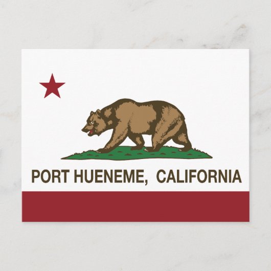 California State Flag Port Hueneme Postkarte (Vorderseite)