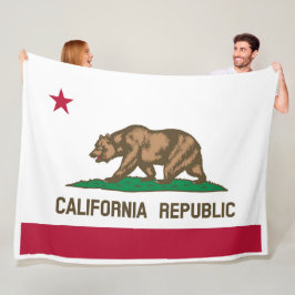 California State Flag Print Patriotc Fleecedecke