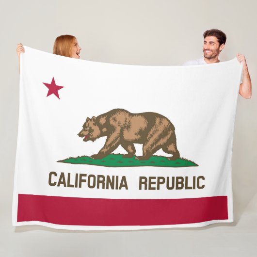 California State Flag Print Patriotc Fleecedecke (Beispiel)