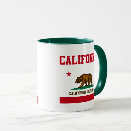 California State Flag Tasse (VorderseiteRechts)