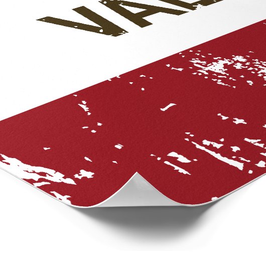 California State Flag Vallejo Poster (Ecke)