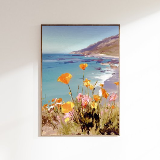 California State Flower  Poppies Art print Poster