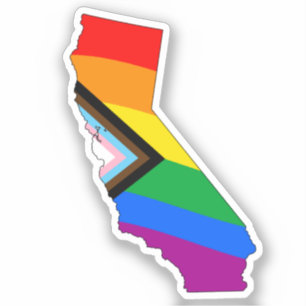 California State Pride LGBTQ Progress Pride Aufkleber