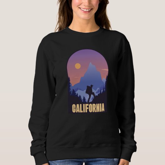 California State USA Hiking Trip Souvenir Sweatshirt (Vorderseite)
