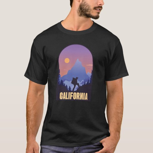 California State USA Hiking Trip Souvenir T-Shirt (Vorderseite)